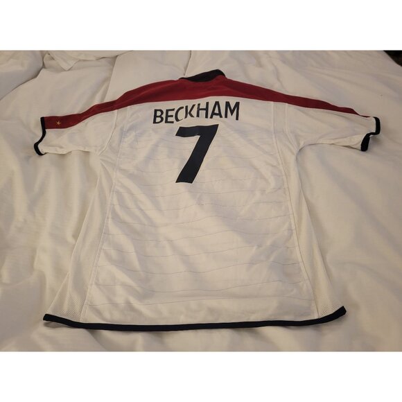 David Beckham Umbro 7 England Euro2004 Jersey Men L Authentic Soccer Sportswear‎ - Picture 2 of 10